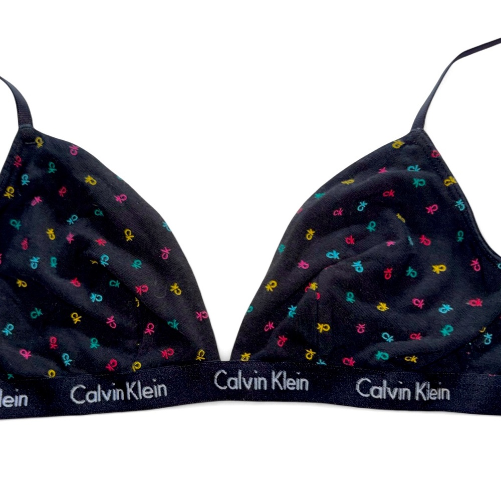 Calvin Klein Black and Gray Bralette